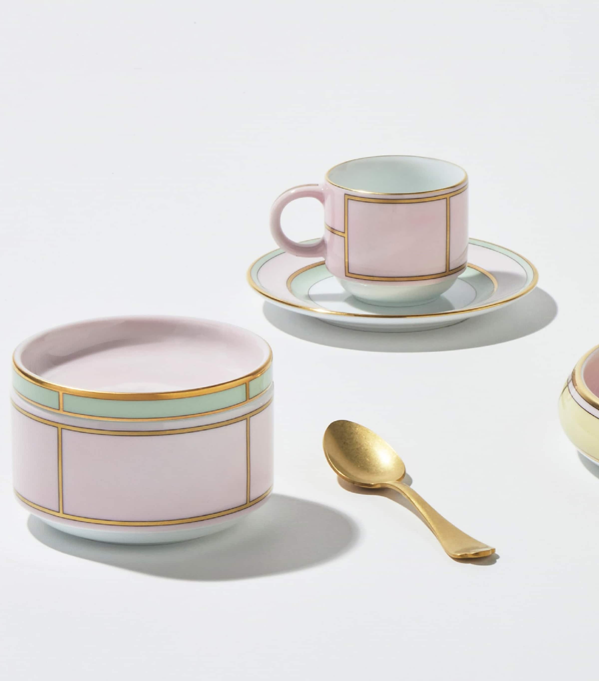 GINORI 1735 Porcelain Colonna Diva Rosa Lidded Sugar Pot (10cm)