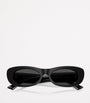 Jimmy Choo Black Oval Logo Sunglasses