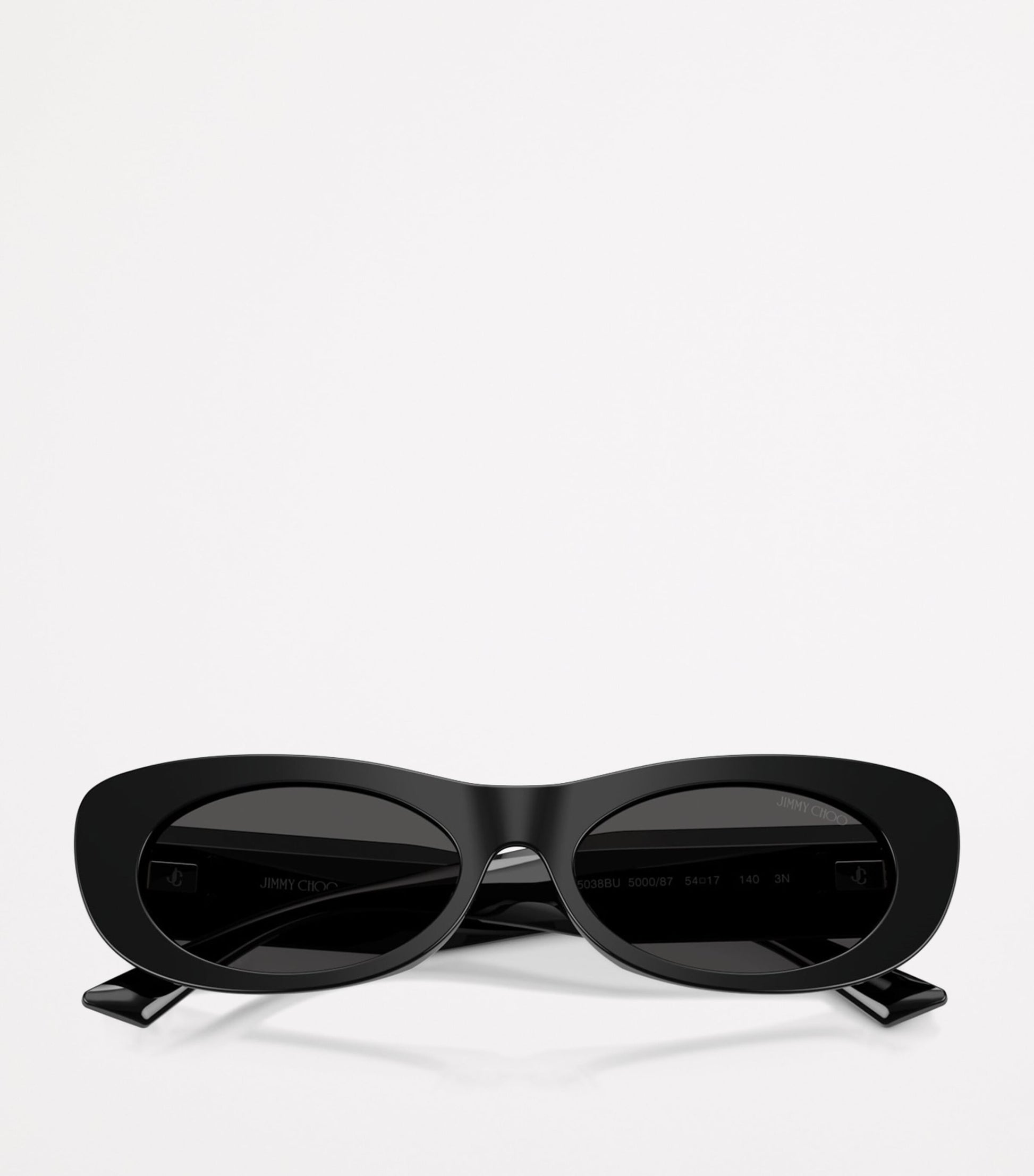 Jimmy Choo Black Oval Logo Sunglasses