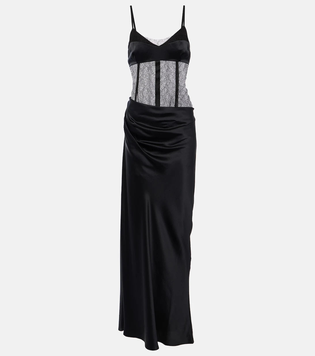 SIR - Dunya draped silk satin gown