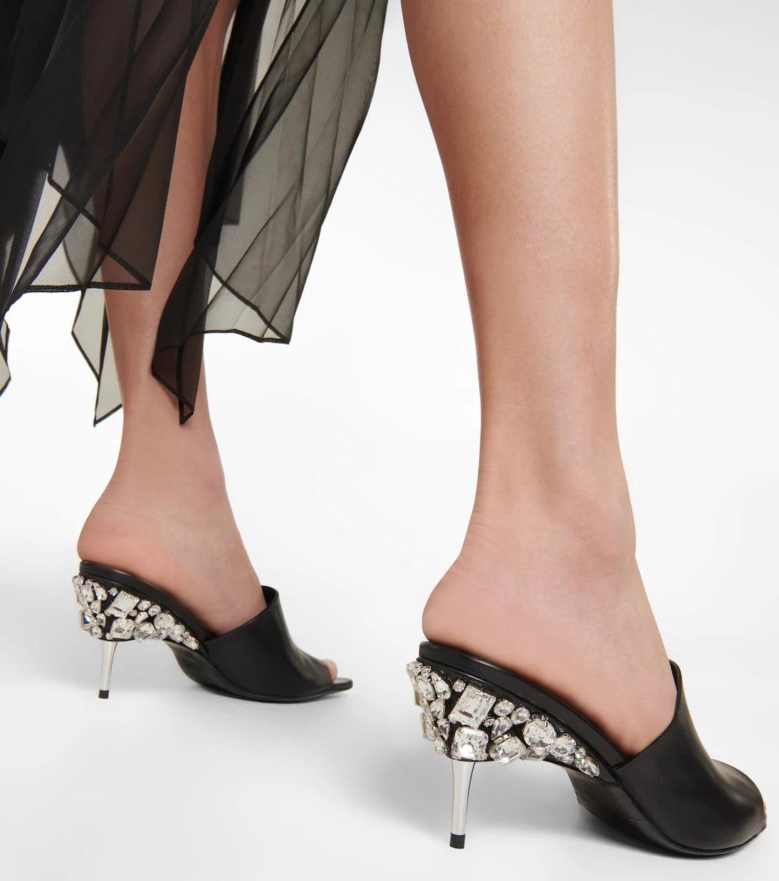 Peter Do - Crystal-embellished leather sandals