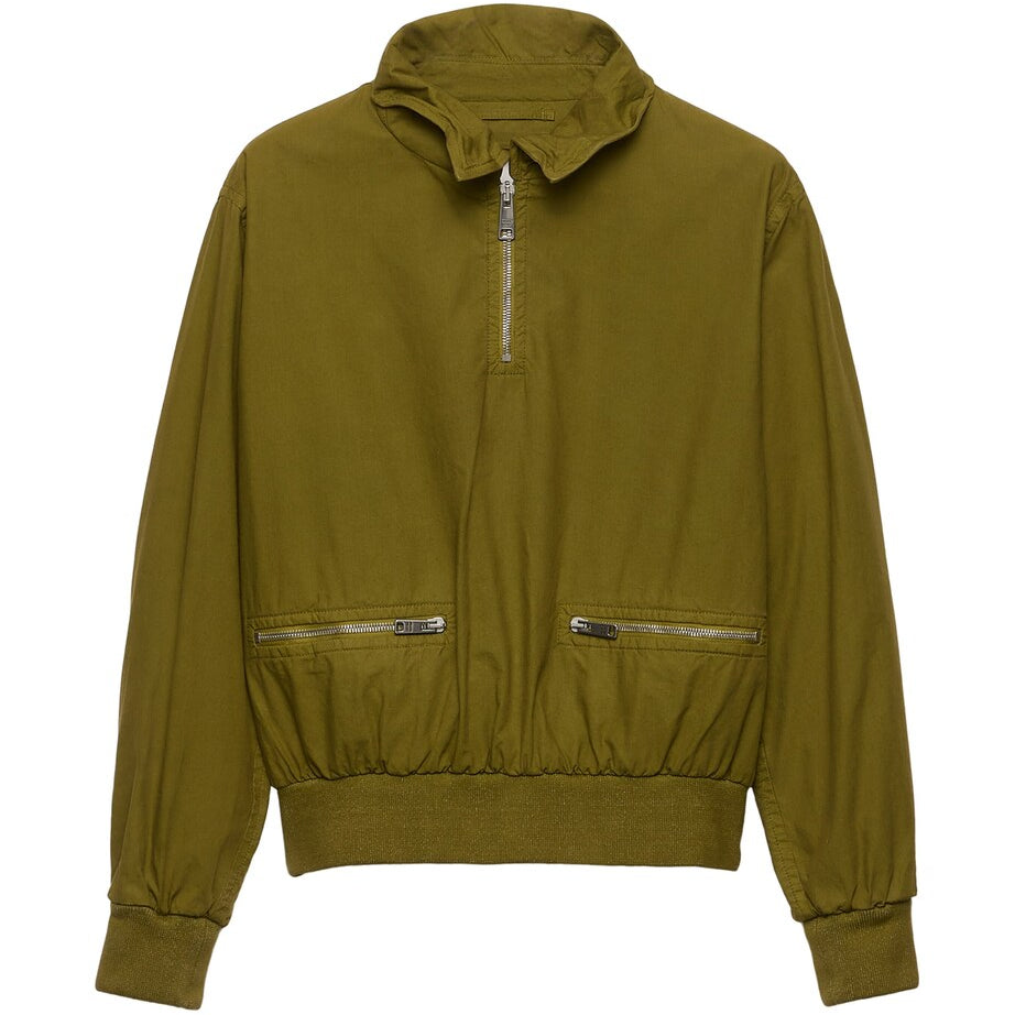 Prada Green Cotton Half-Zip Sweatshirt