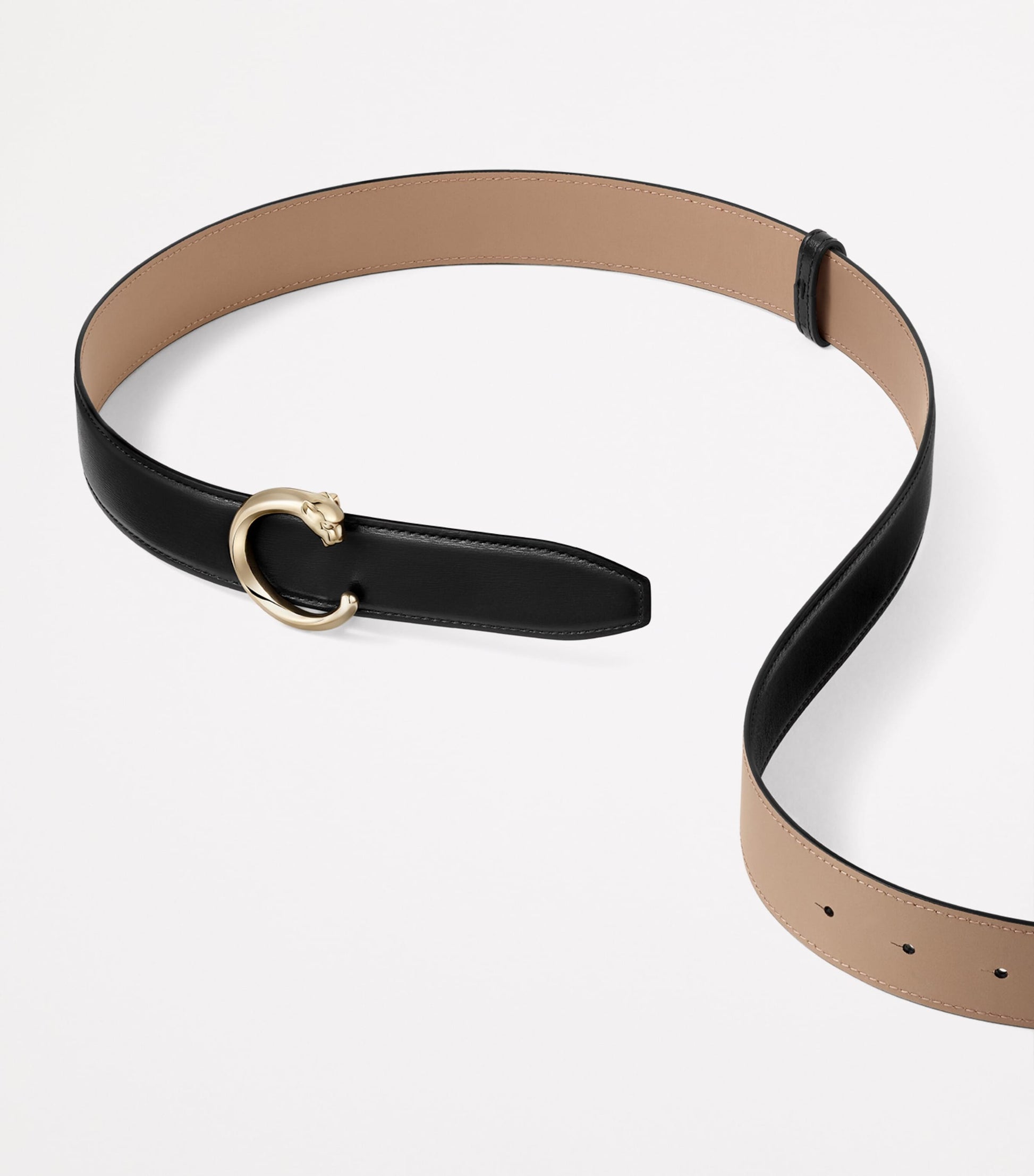 Cartier Black Leather Panthère de Cartier Belt (95cm)