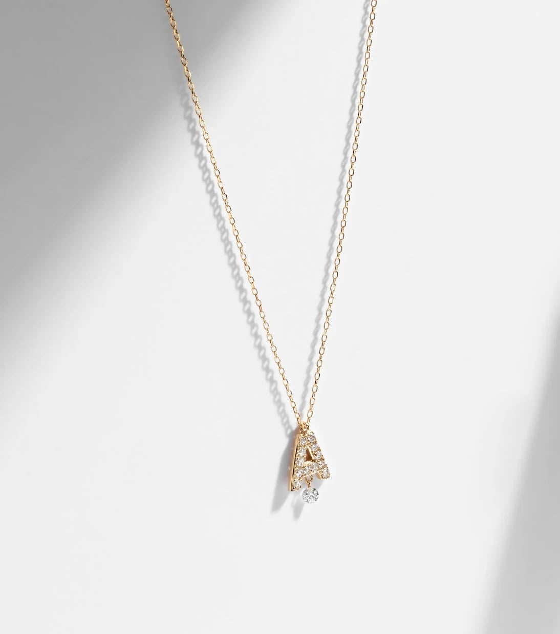 Persée - Alphabet A 18kt gold necklace with diamonds
