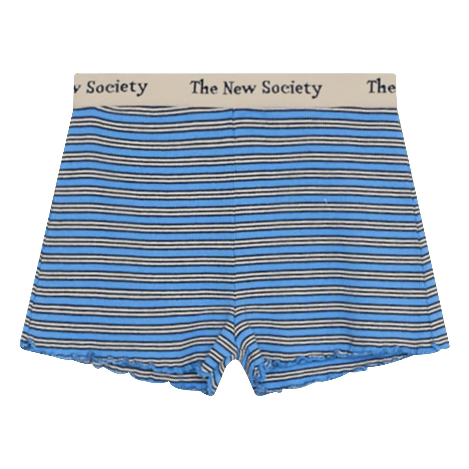 the new society - TNS Ribbed Striped Short | Blue
