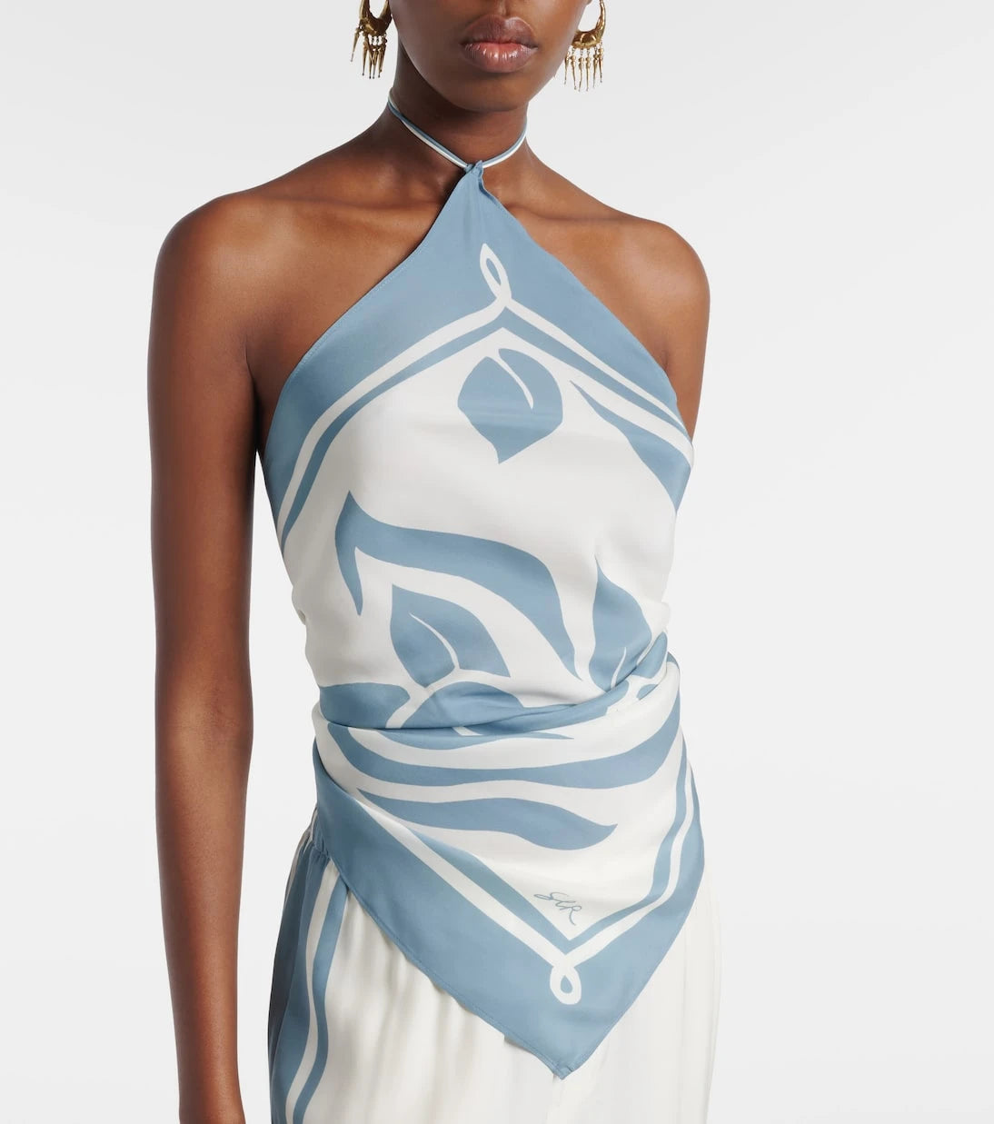 SIR - Lilou halterneck silk top