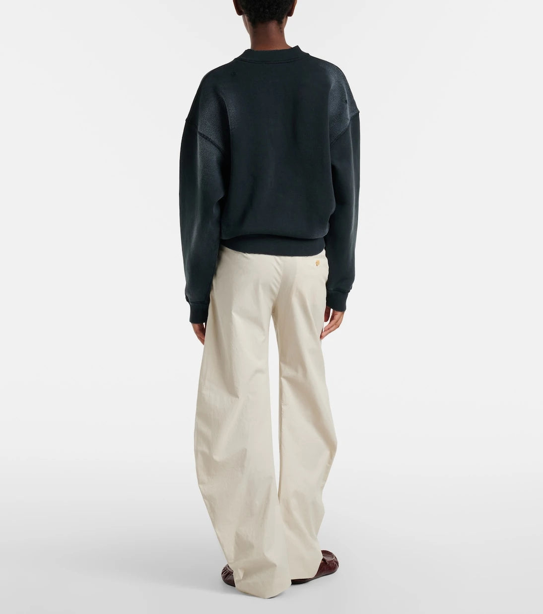 Acne Studios - بنطلون Patty قطني بقصة أرجل برميلية