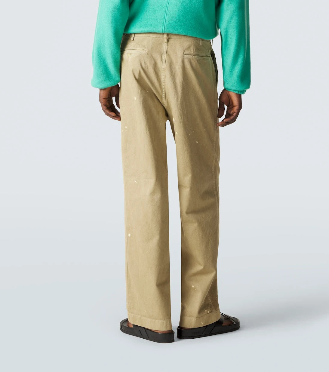 Auralee - Distressed cotton chinos