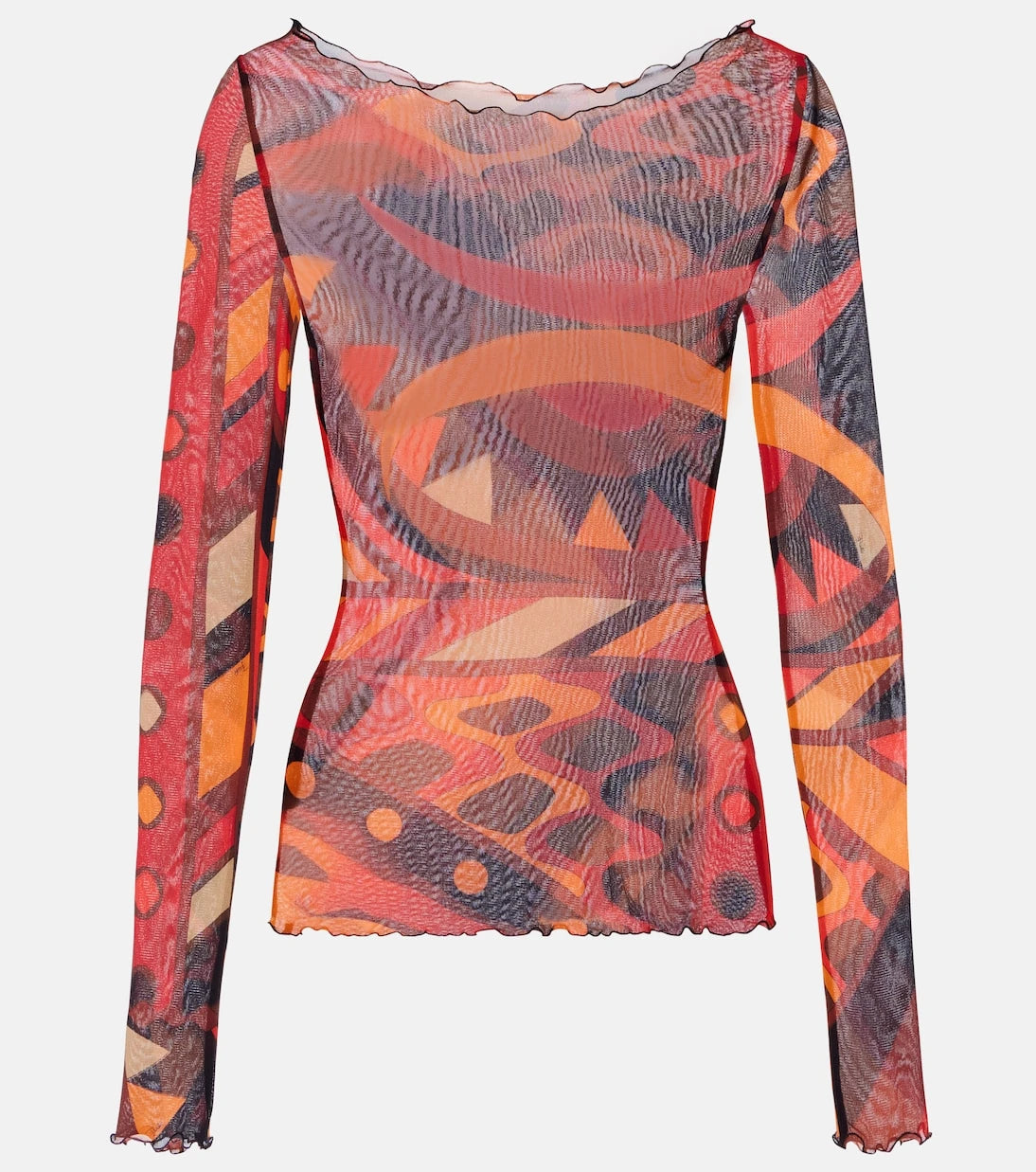 Pucci - Vivara tulle crop top