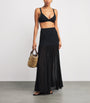 Hunza G Black Hybrid Maxi Skirt