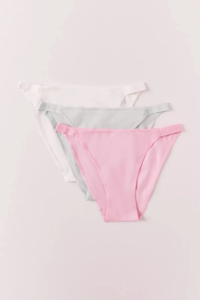 women'secret Pamuk ve elastanlı kadın bikini külot 3'lü
