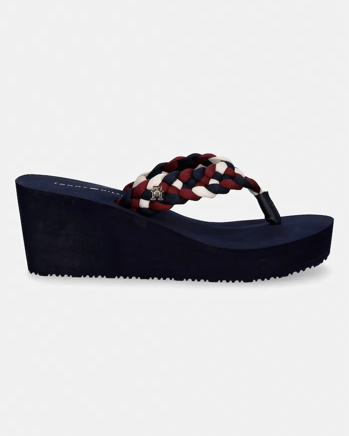 Tommy Hilfiger Kadın Parmak Arası Terlik TH WEDGE BRAIDED SUMMER