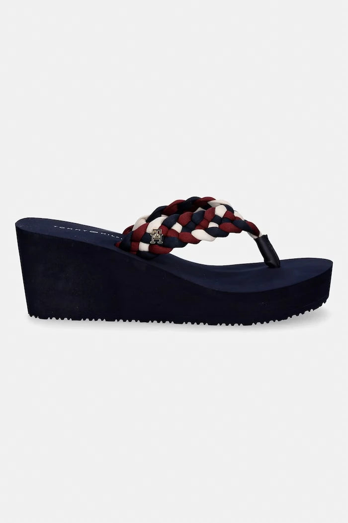 Tommy Hilfiger Kadın Parmak Arası Terlik TH WEDGE BRAIDED SUMMER