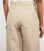 Maje Linen-Cotton Straight Trousers