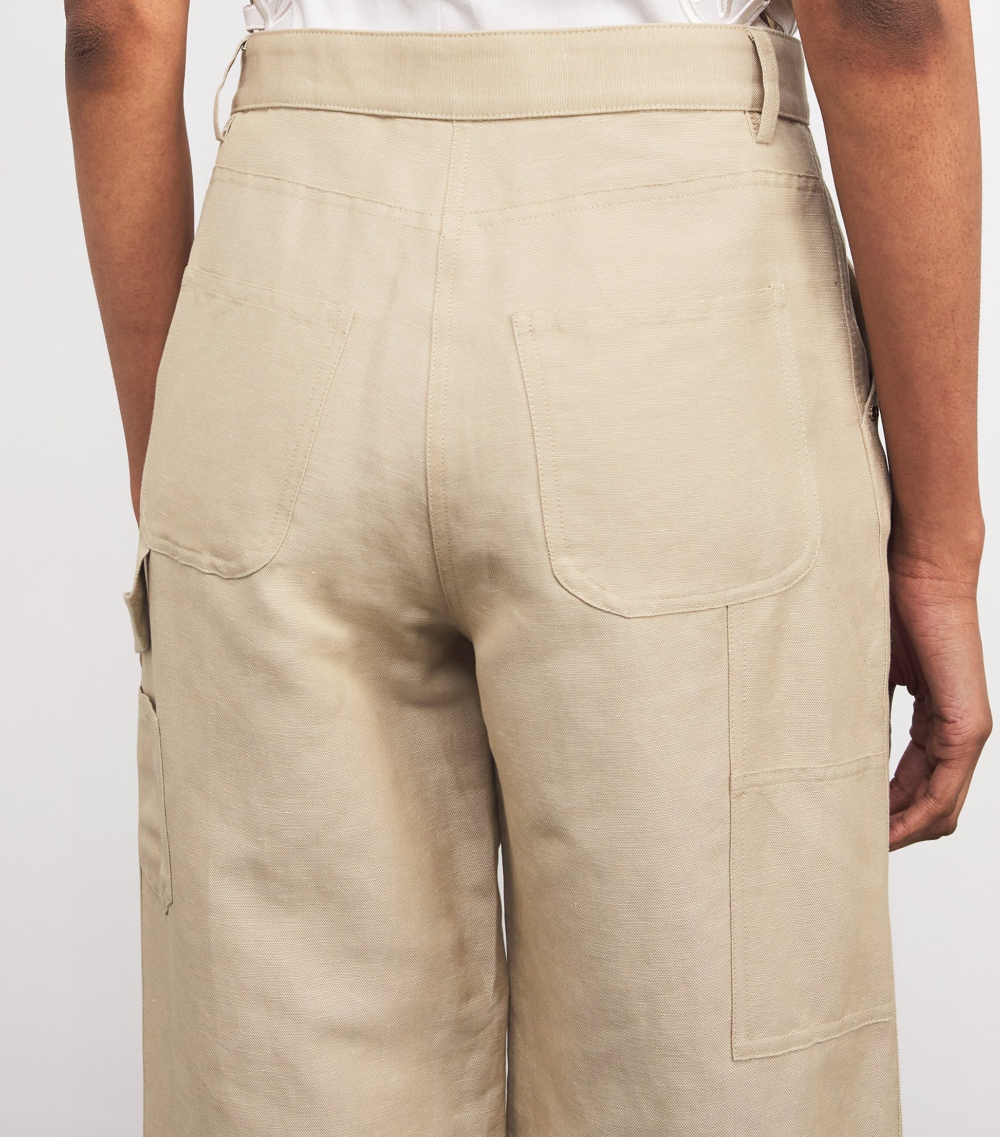 Maje Linen-Cotton Straight Trousers