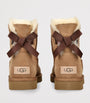 UGG Beige Suede Mini Bailey Bow II Ankle Boots