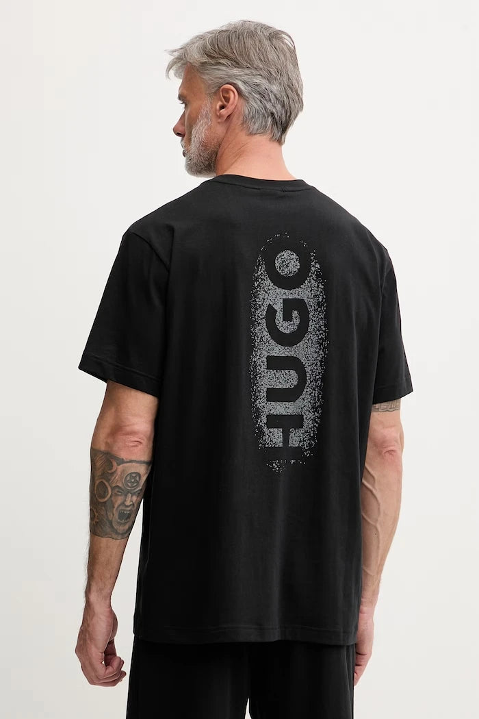 HUGO kısa kollu erkek pamuklu pijama SPRAY T-SHIRT