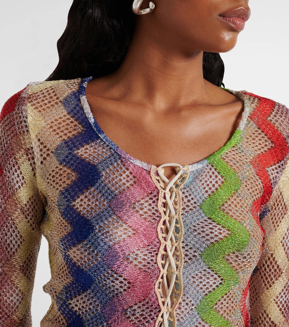 Missoni - Zigzag crochet crop top