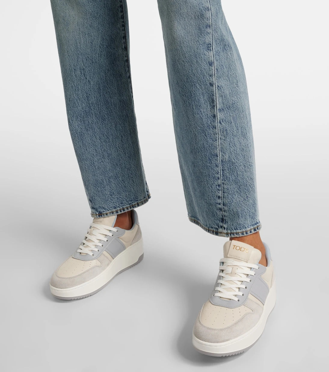 Tod's - Leather-trimmed sneakers