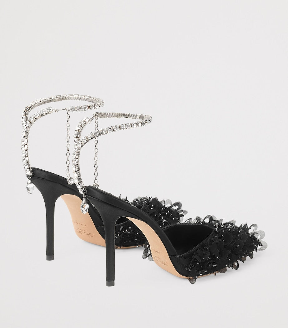 Saeda 100 Satin Embellished Heeled Sandals