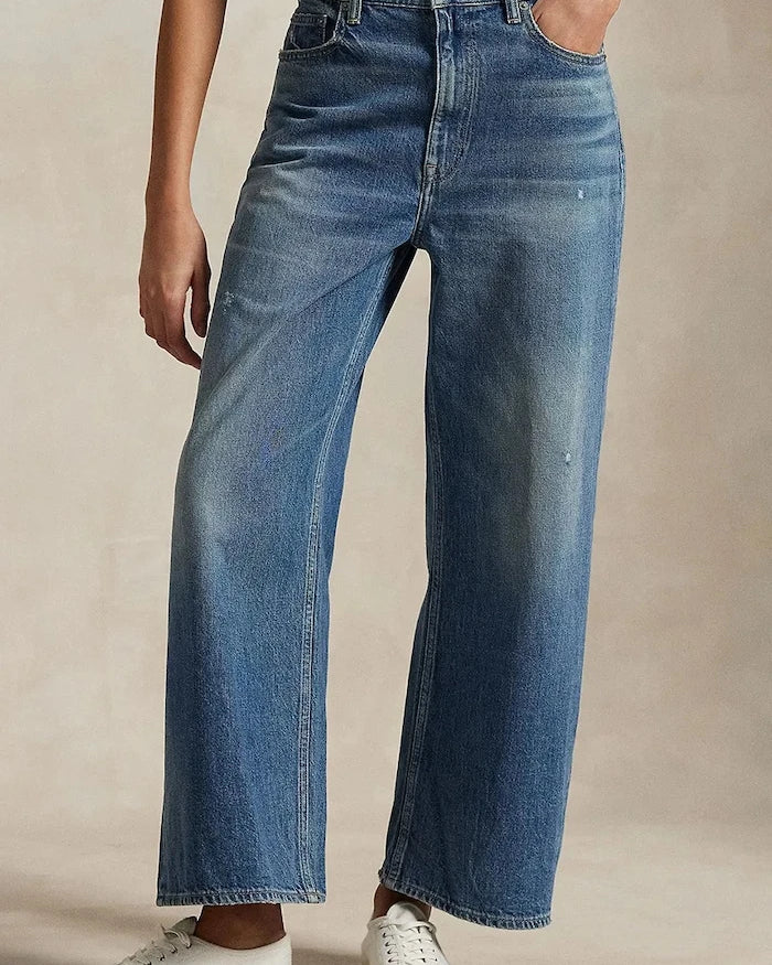 Polo Ralph Lauren Pamuklu Jean Wd Lg Crp Ankle Wide
