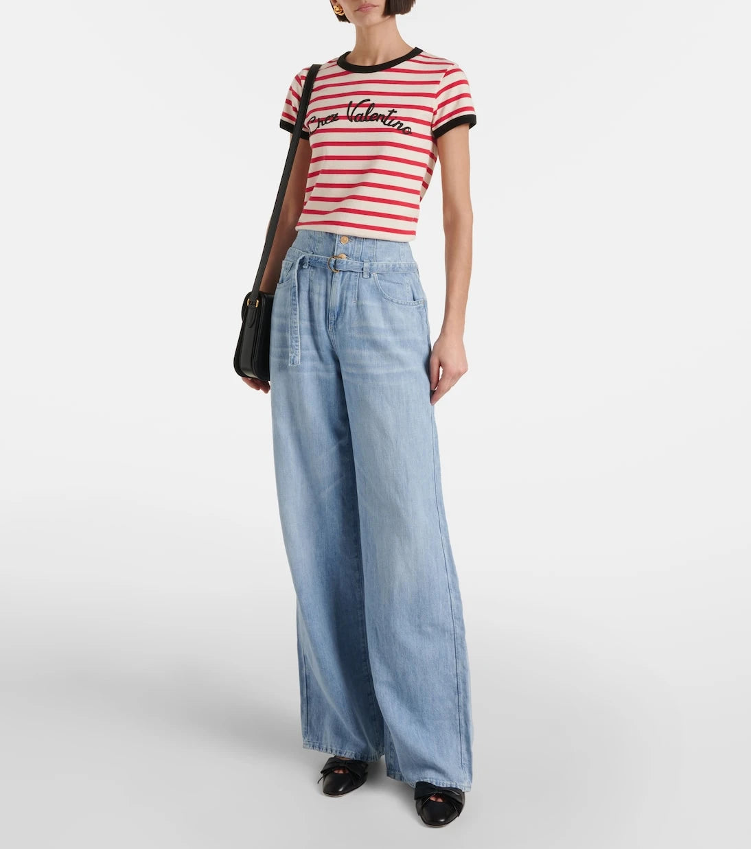 7 For All Mankind - Phoenix belted high-rise wide-leg jeans