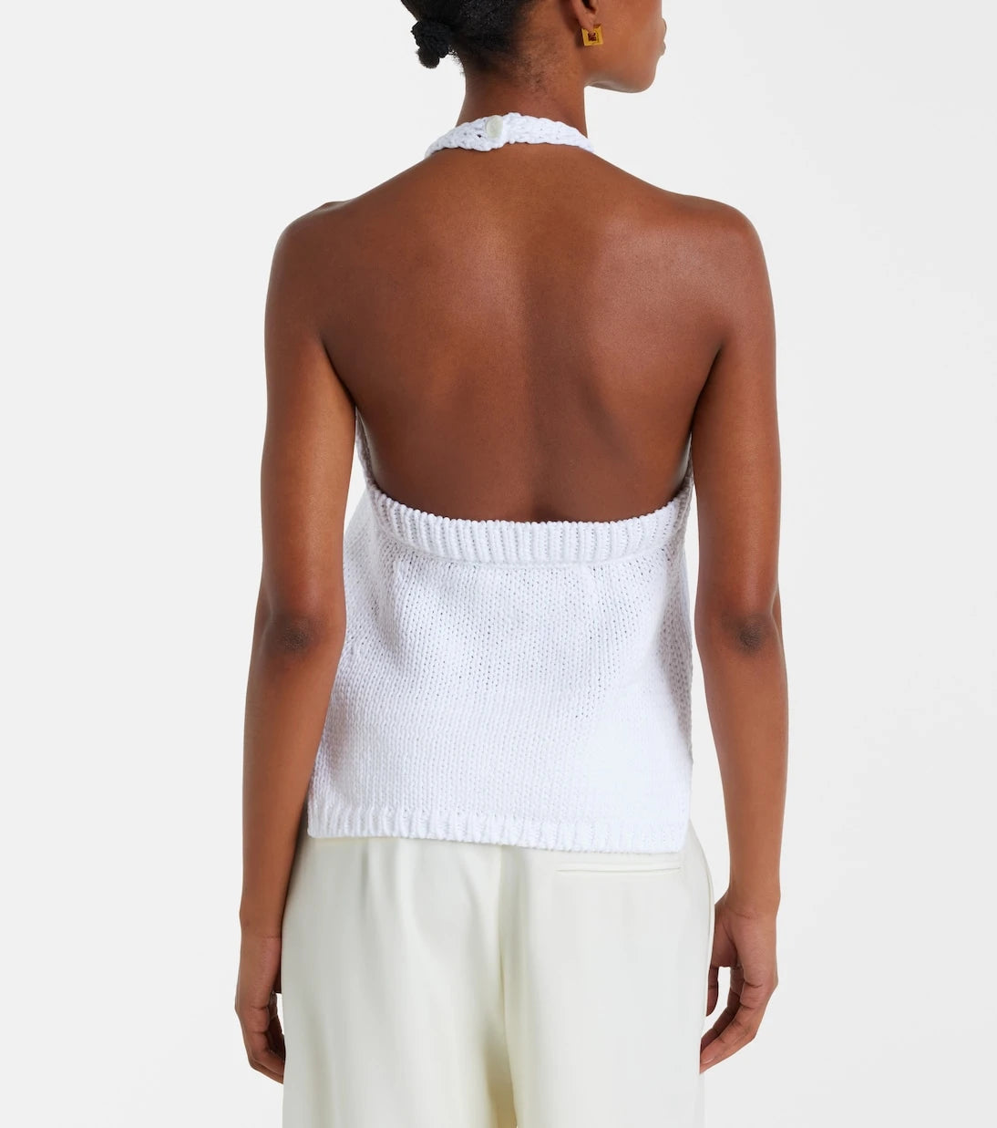 Róhe - Knitted halterneck cotton top