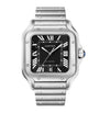 Large Stainless Steel Santos de Cartier Watch 39.8mm