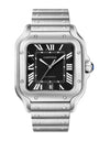 Large Stainless Steel Santos de Cartier Watch 39.8mm