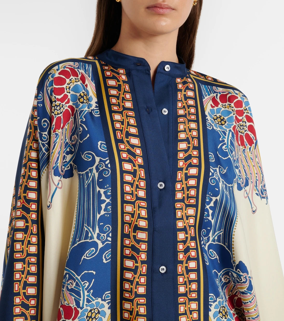 La DoubleJ - Foulard printed silk twill shirt