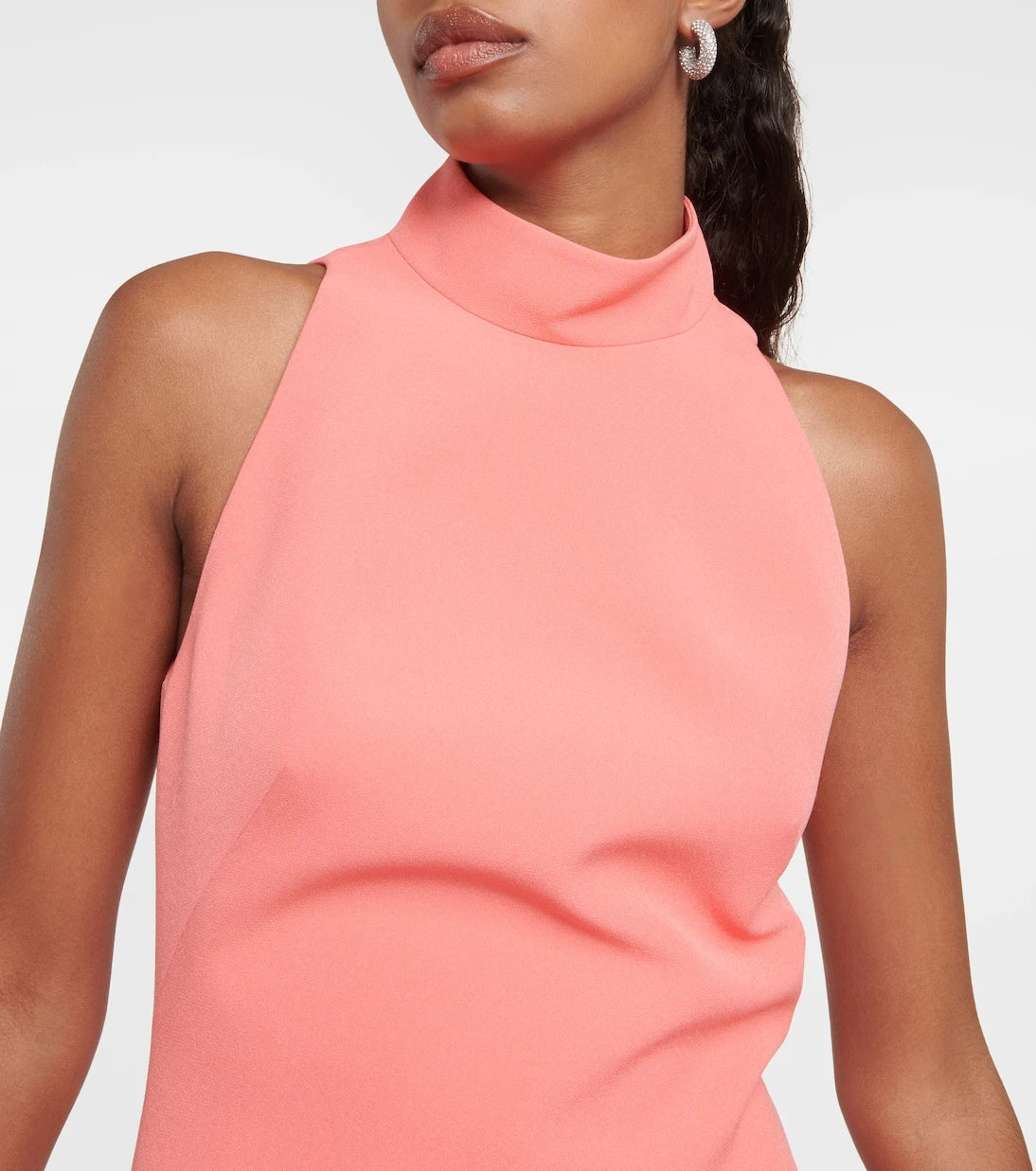 Safiyaa - Ratana feather-trimmed crêpe minidress