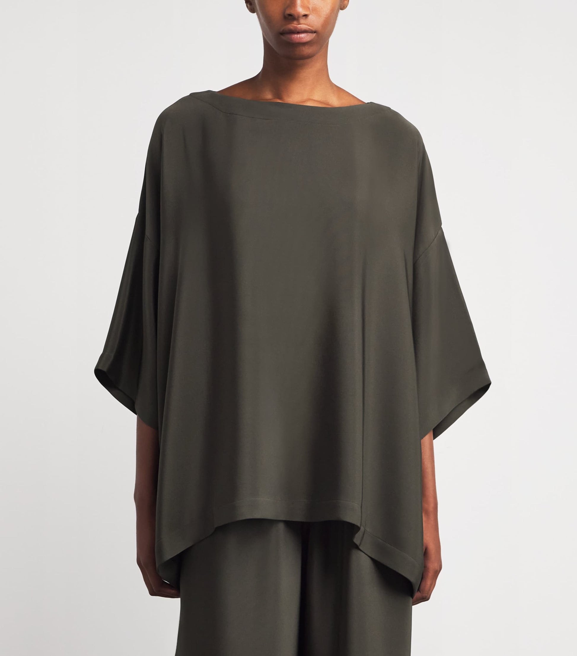 Silk Boat-Neck Tunic