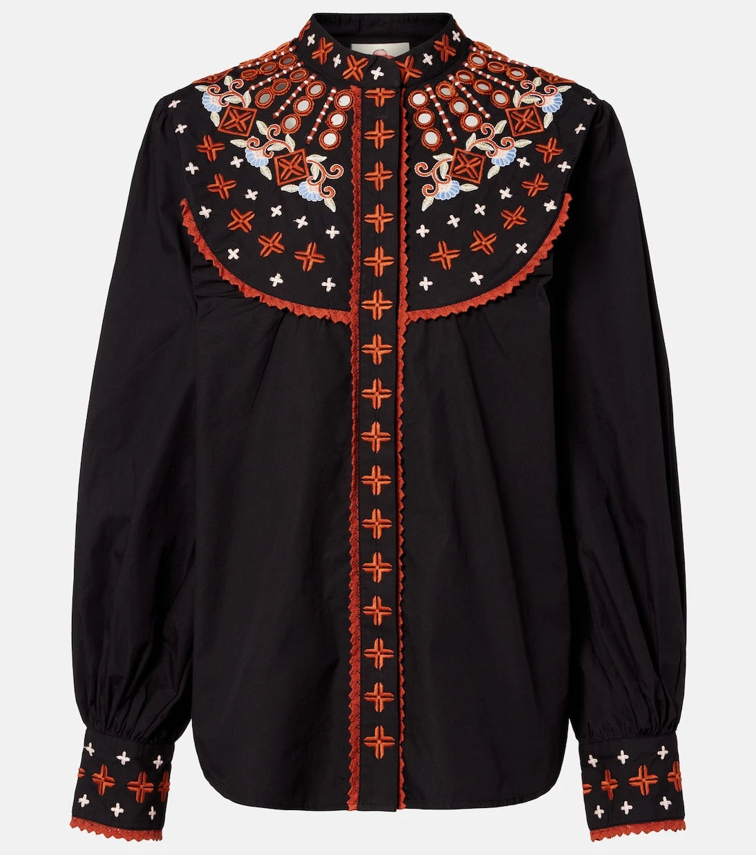 Farm Rio - Embroidered cotton shirt