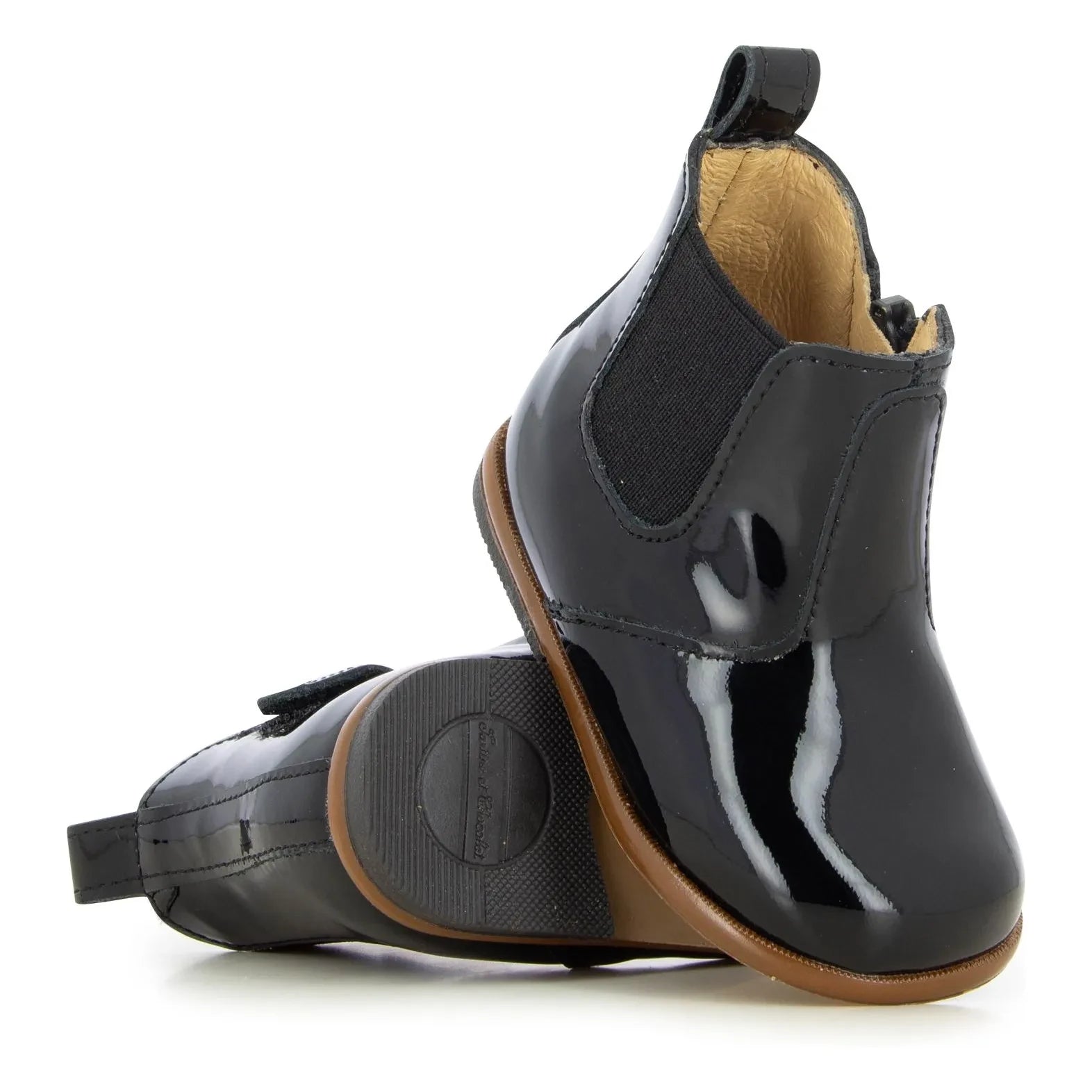 Tartine et Chocolat - Zip Elast Patent Boots | Black