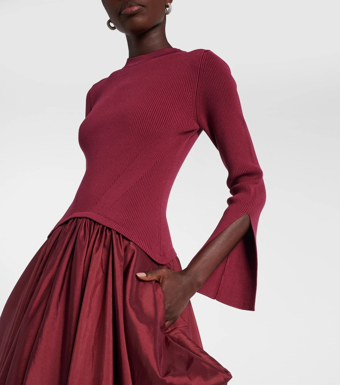 Simkhai - Kenlie knitted taffetta midi dress
