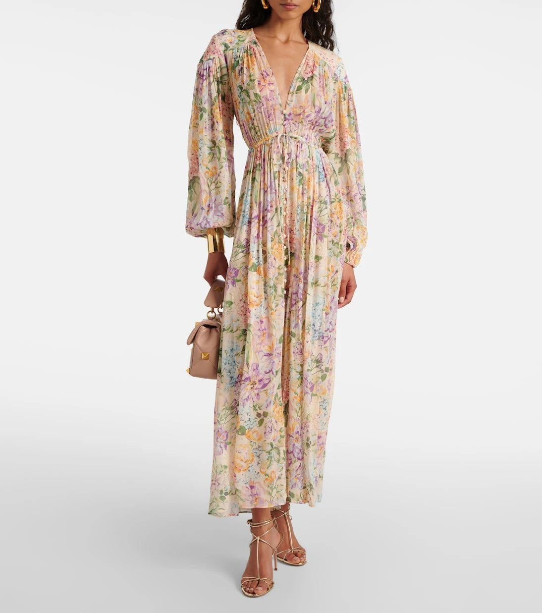 Zimmermann - Halliday gathered floral maxi dress