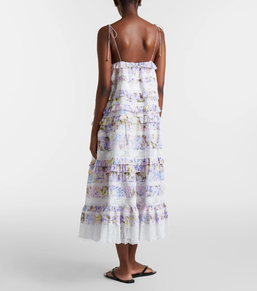 Zimmermann - Solstice Tiered floral cotton midi dress