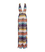 Multi Zigzag Plunge-Neck Jumpsuit
