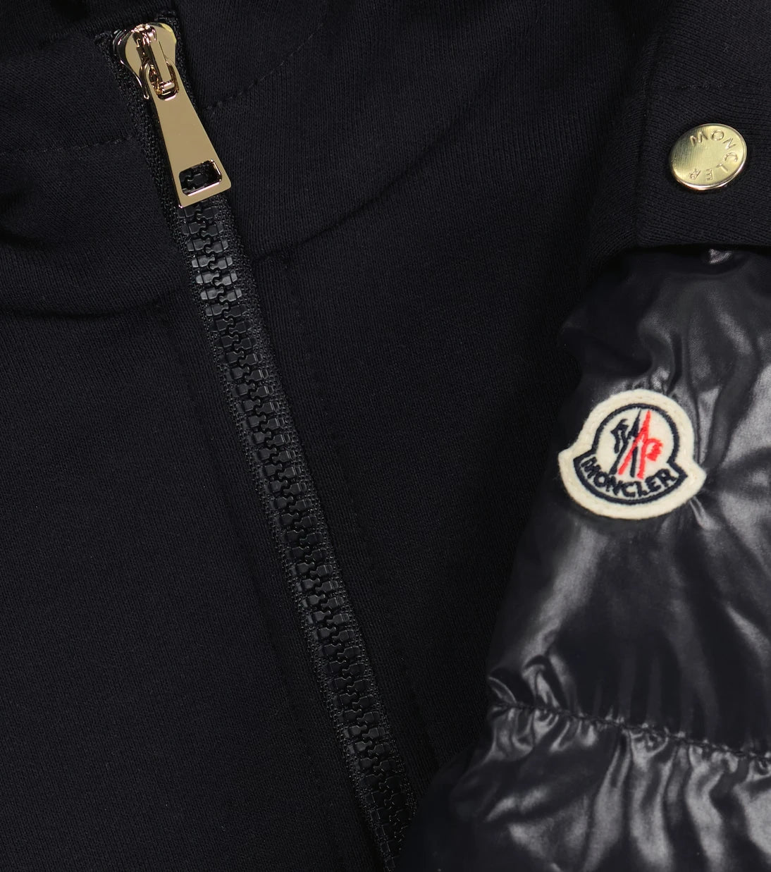 Moncler Enfant - Zipped cotton-blend hoodie