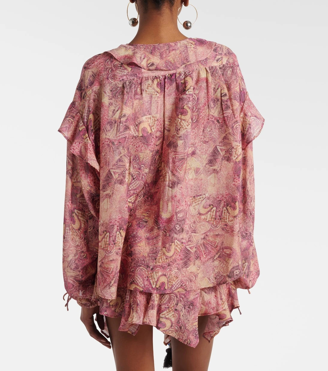 Isabel Marant - Charis printed ruffled silk blouse