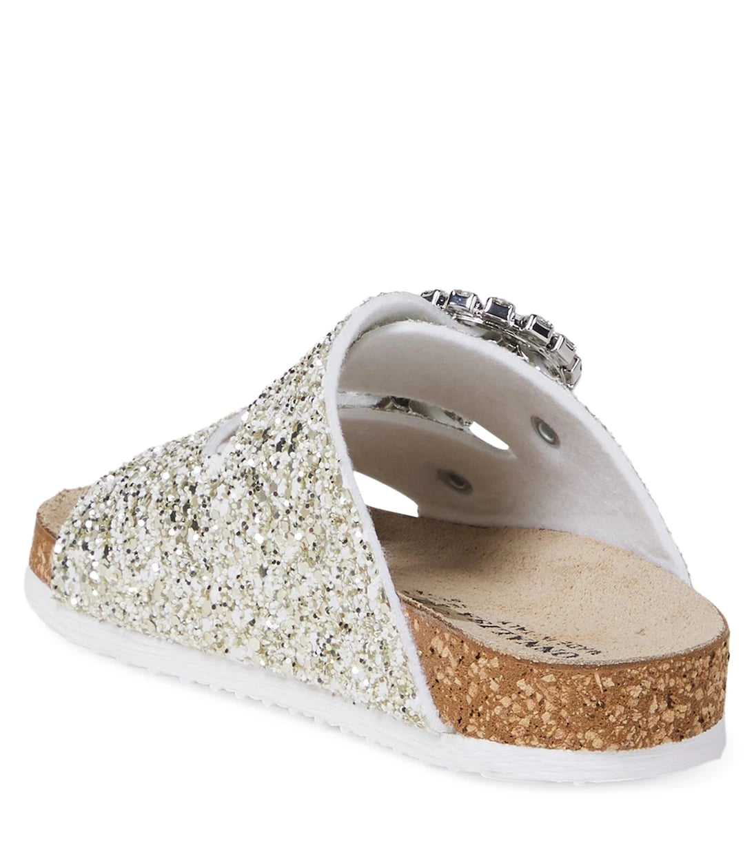 Monnalisa - Crystal-embellished glitter sandals