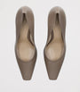 Beige Carla Leather Pumps 80
