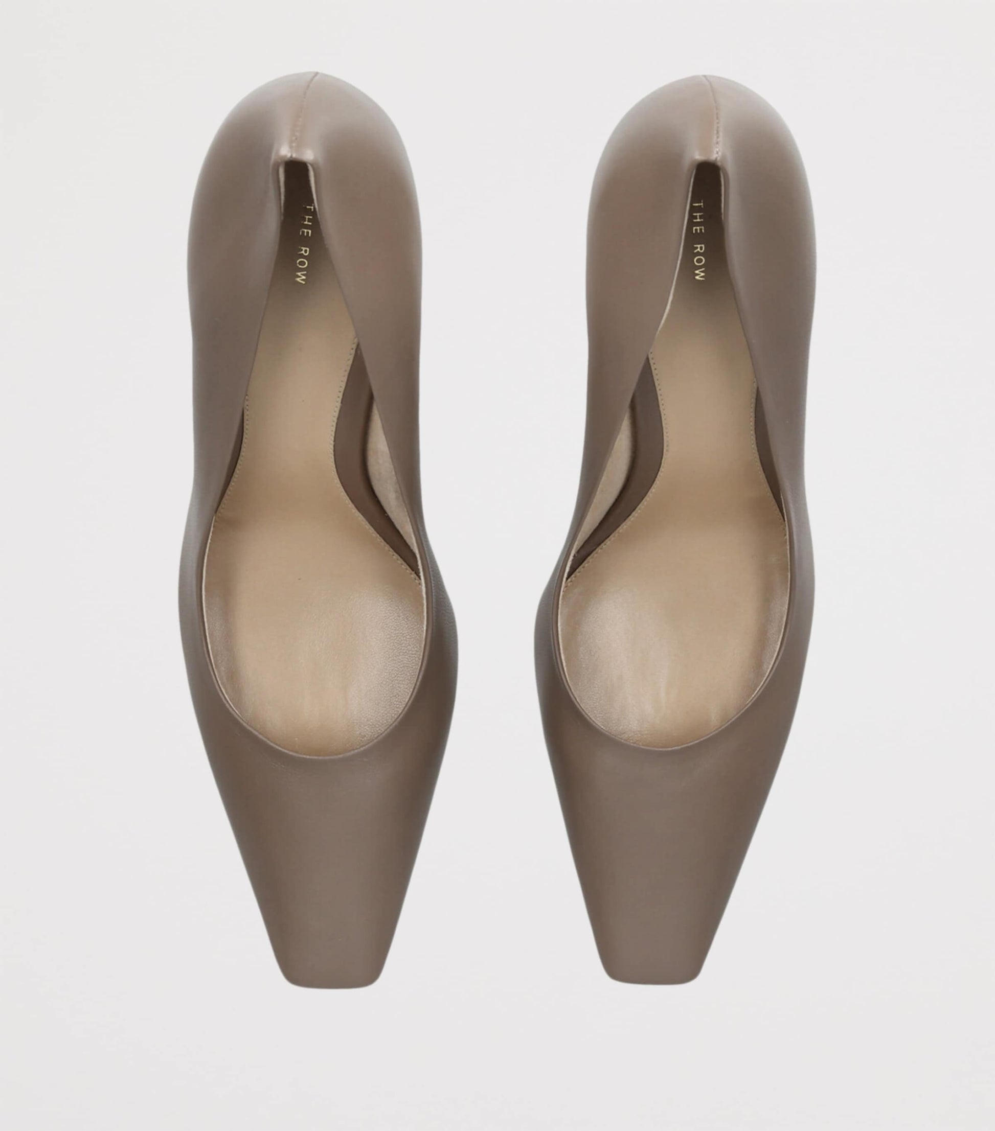 Beige Carla Leather Pumps 80