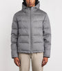 Grey Cashmere-Blend Down Jacket