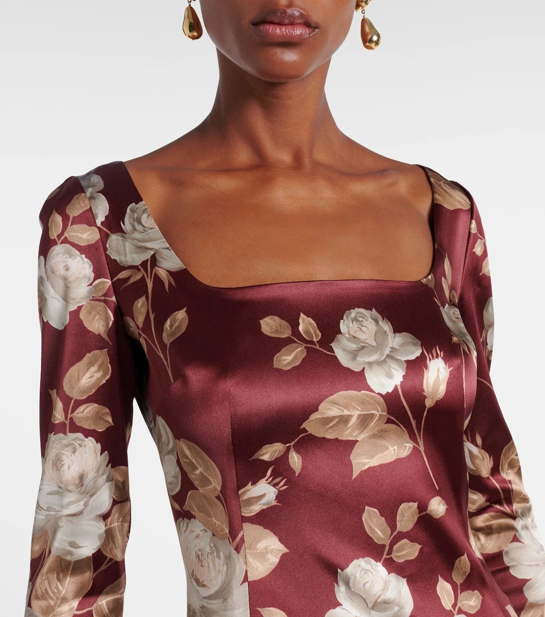 Dolce&Gabbana - Floral satin midi dress