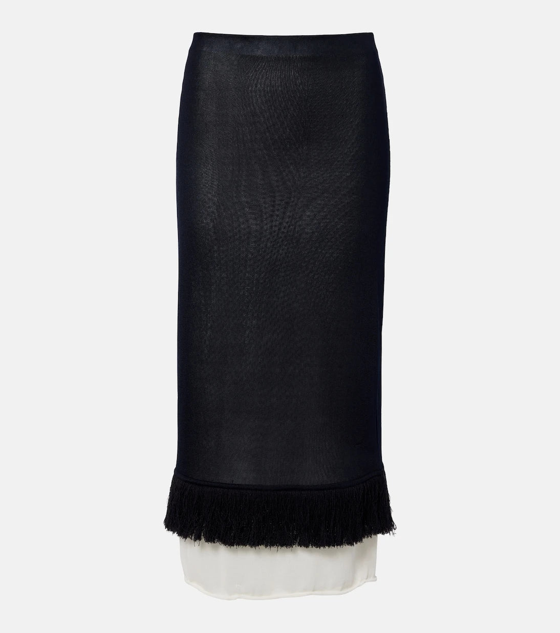 Bottega Veneta - Knitted silk midi skirt