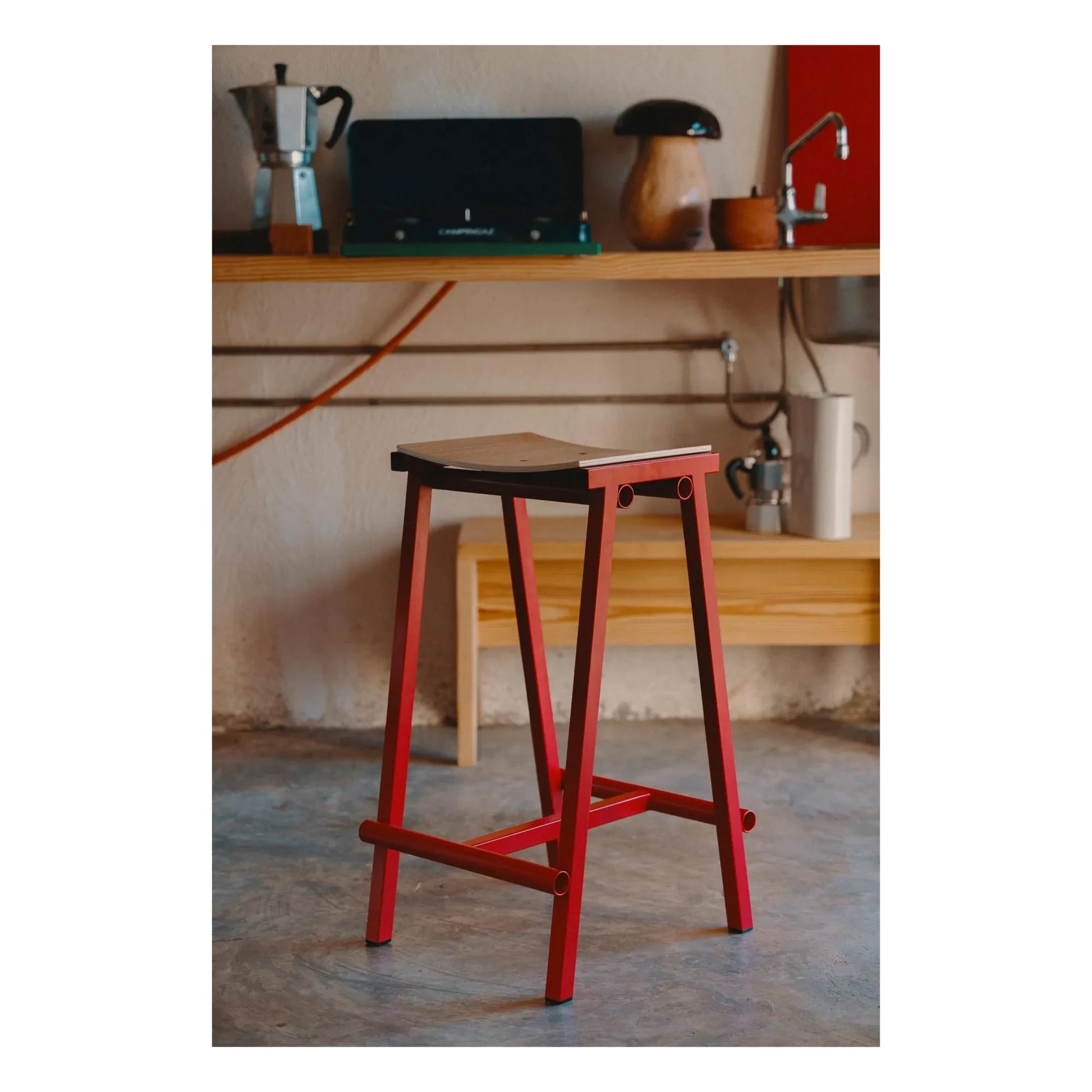 Hay - High stool 65 cm Taburete 8 | Red