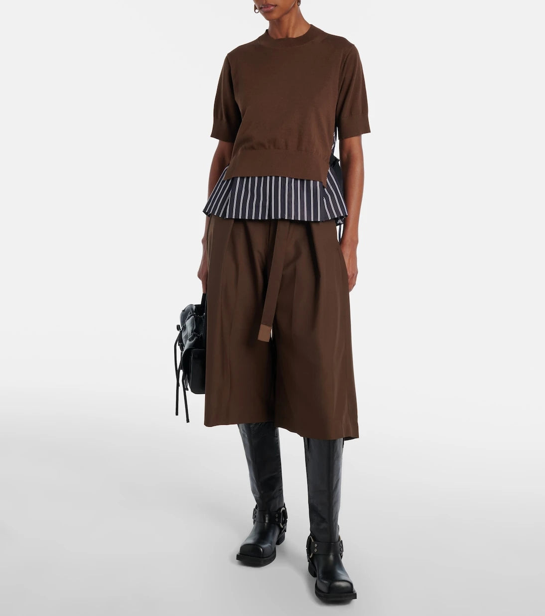 Sacai - بلوزة بتصميم متعدد الألواح