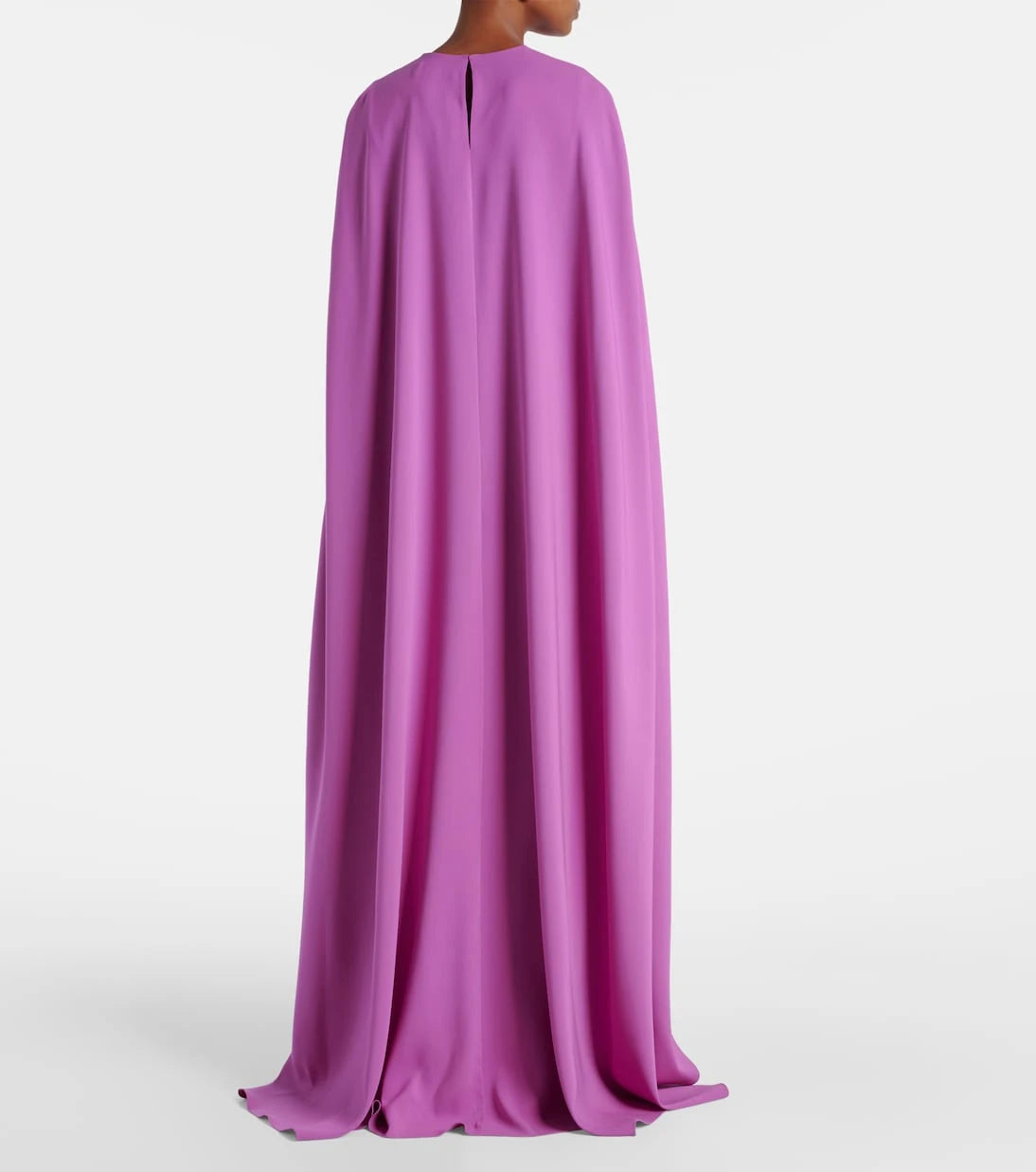 Oscar de la Renta - Caped silk-blend gown