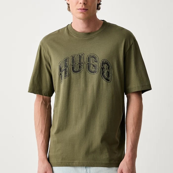 HUGO Blue erkek pamuklu tişört Nerpient